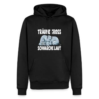 Träume Gross Schnarche Laut für einen Elefanten - Männer Premium Bio Hoodie - Schwarz - Vorne - Nico (187cm)