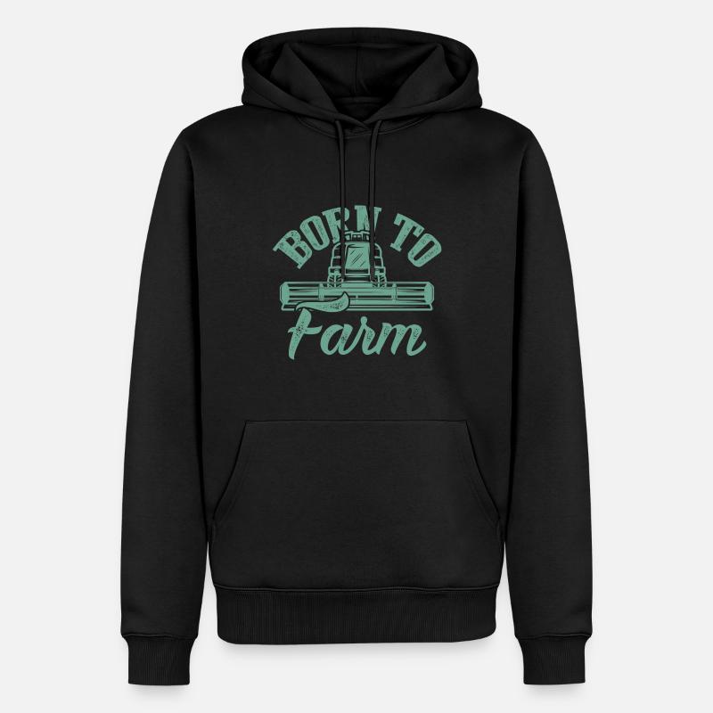 né à la ferme - Sweat à capuche Premium bio Homme - noir