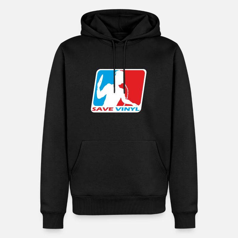 Deejay - Save Vinyl - Männer Premium Bio Hoodie - Schwarz
