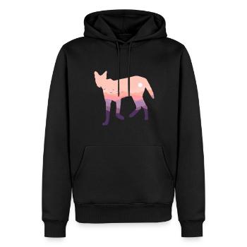 Serval cat - Men’s Premium Organic Hoodie - black - Front - Nico (187cm)