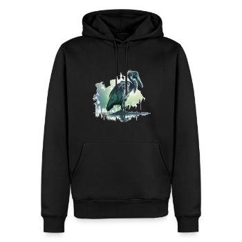 Abu-markub - Sweat à capuche Premium bio Homme - noir - Devant - Nico (187cm)