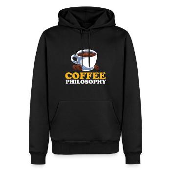 Philosophie Lehrer Poesie Wissenschaft Buch Kaffee - Männer Premium Bio Hoodie - Schwarz - Vorne - Nico (187cm)