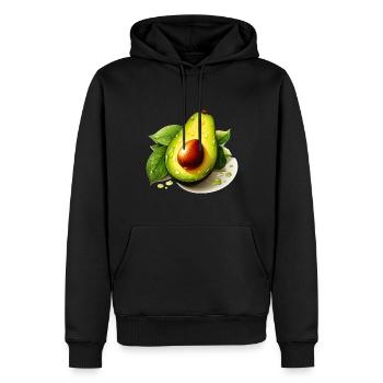 Avocado für einen Avocado Liebhaber und Sportler - Männer Premium Bio Hoodie - Schwarz - Vorne - Nico (187cm)