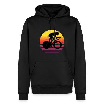 Femmes Vélo de route Hommes Cyclistes de route Vélo de route - Sweat à capuche Premium bio Homme - noir - Devant - Nico (187cm)
