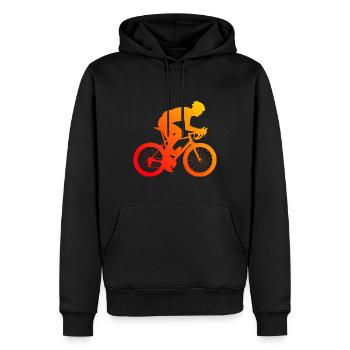 Cyclisme sur route pour femmes Vélo de route Cycliste sur route - Sweat à capuche Premium bio Homme - noir - Devant - Nico (187cm)