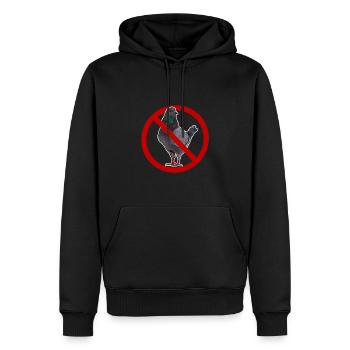 I Hate Pigeons Anti Pigeon - Men’s Premium Organic Hoodie - black - Front - Nico (187cm)