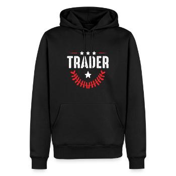 Trader Beruf - Männer Premium Bio Hoodie - Schwarz - Vorne - Nico (187cm)