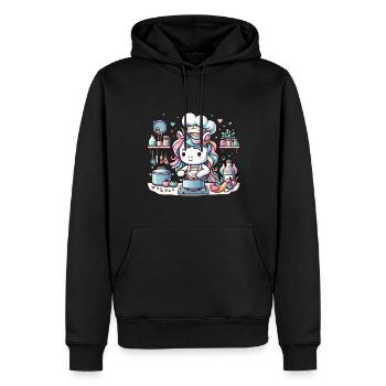Kulinarisches Einhorn Magische Abenteuer Koch - Männer Premium Bio Hoodie - Schwarz - Vorne - Nico (187cm)