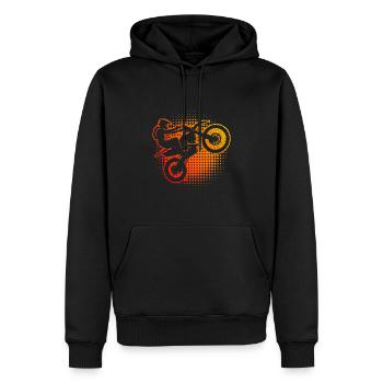 Supermoto Dirt Bike Freestyle Motocross Homme - Sweat à capuche Premium bio Homme - noir - Devant - Nico (187cm)