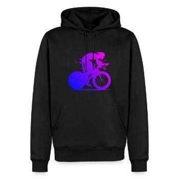 Herren Rennradfahrer Rennradfahren Roadbike - Männer Premium Bio Hoodie - Schwarz - Vorne - Nico (187cm)