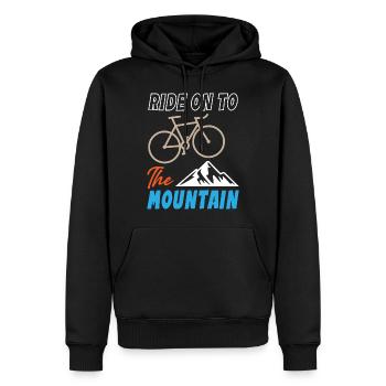 Ride On To The Mountain - Männer Premium Bio Hoodie - Schwarz - Vorne - Nico (187cm)