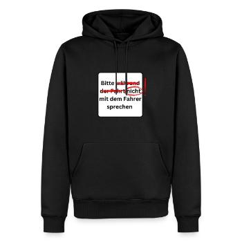 Bus Driver Not Talking Gift Colleague - Men’s Premium Organic Hoodie - black - Front - Nico (187cm)