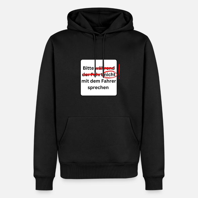 Busfahrer nicht sprechen Geschenk Kollege - Männer Premium Bio Hoodie - Schwarz