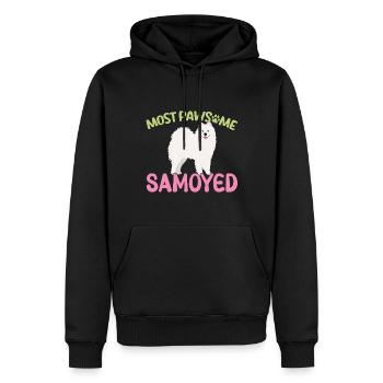 MostPAWSOME Samoyed - Men’s Premium Organic Hoodie - black - Front - Nico (187cm)