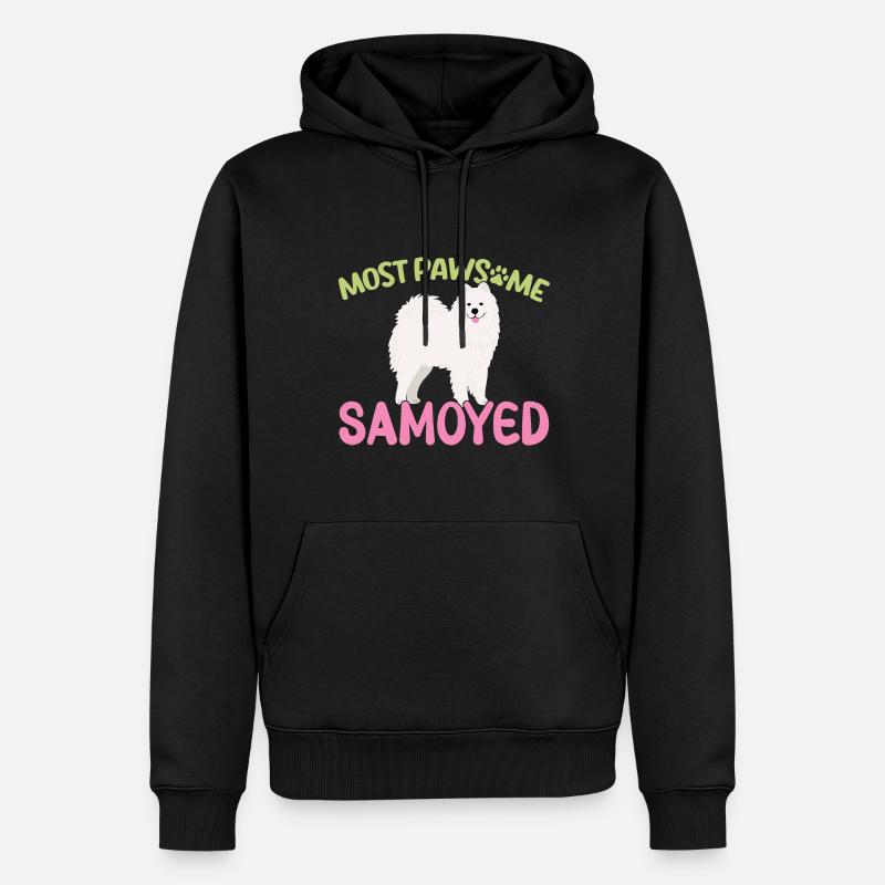 MostPAWSOME Samojeden - Männer Premium Bio Hoodie - Schwarz
