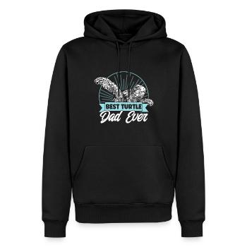 Tortues de mer Amoureux des tortues Schildkrö - Sweat à capuche Premium bio Homme - noir - Devant - Nico (187cm)