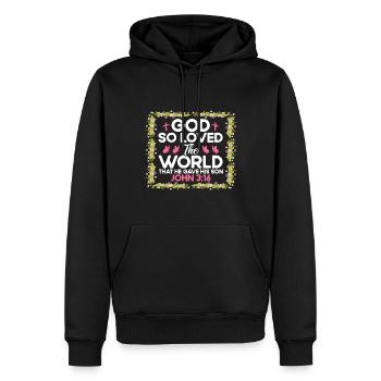 Inspirierend Jesus Gott Christlich Geschenk - Männer Premium Bio Hoodie - Schwarz - Vorne - Nico (187cm)