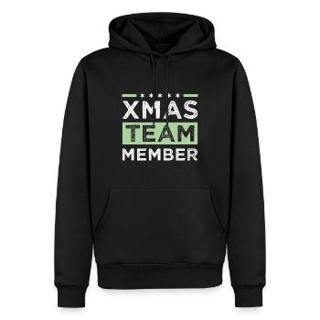 Xmas Team - Männer Premium Bio Hoodie - Schwarz - Vorne - Nico (187cm)