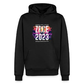 Zrce 2023 - Sweat à capuche Premium bio Homme - noir - Devant - Nico (187cm)