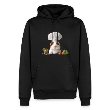 Chef Guinea Pig’s Gourmet Kitchen - Männer Premium Bio Hoodie - Schwarz - Vorne - Nico (187cm)