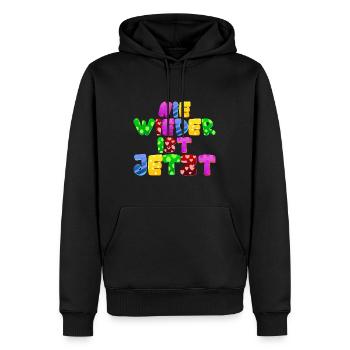 AfD stoppen gegen rechts Demokratie Vielfalt links - Männer Premium Bio Hoodie - Schwarz - Vorne - Nico (187cm)