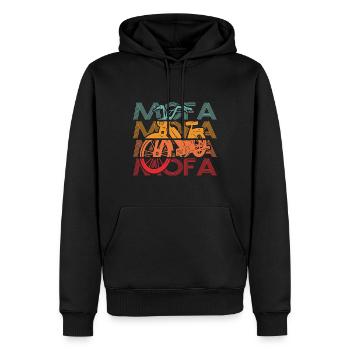Mofa Moped Mofafahrer Mopedfahrer - Männer Premium Bio Hoodie - Schwarz - Vorne - Nico (187cm)