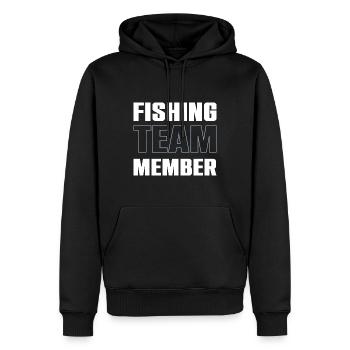 Équipe de pêche - Sweat à capuche Premium bio Homme - noir - Devant - Nico (187cm)