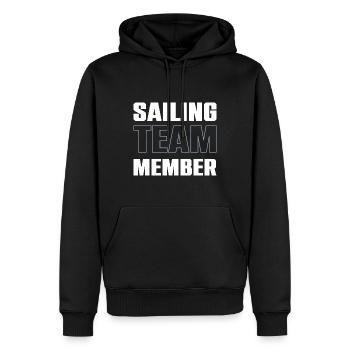 Équipe de voile - Sweat à capuche Premium bio Homme - noir - Devant - Nico (187cm)