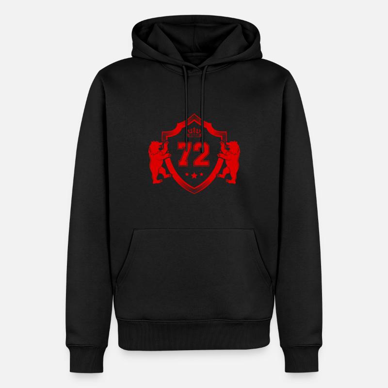 72 Nombre d’armoiries - Sweat à capuche Premium bio Homme - noir