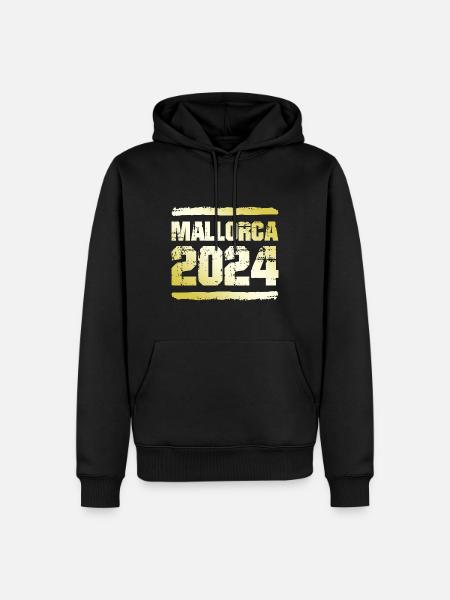 Mallorca 2024 Gold - Men’s Premium Organic Hoodie - black