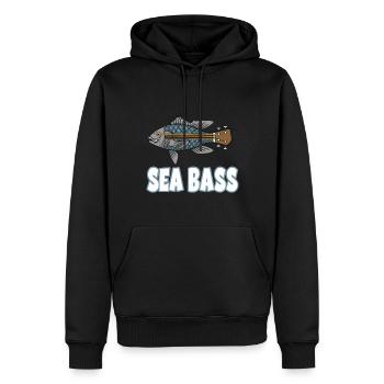 Guitare basse de mer - Sweat à capuche Premium bio Homme - noir - Devant - Nico (187cm)
