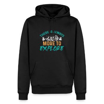 explorer les voyages - Sweat à capuche Premium bio Homme - noir - Devant - Nico (187cm)