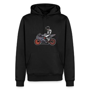 Motorcycle Lifestyle / Motorrad / Motorräder biker - Männer Premium Bio Hoodie - Schwarz - Vorne - Nico (187cm)