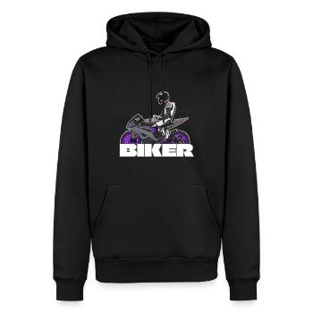 Motorcycle Lifestyle / Motorrad / Motorräder biker - Männer Premium Bio Hoodie - Schwarz - Vorne - Nico (187cm)