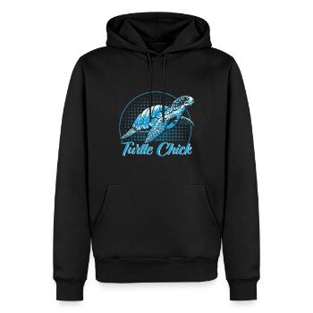 Amoureux des tortues Tortues de mer Shieldkr - Sweat à capuche Premium bio Homme - noir - Devant - Nico (187cm)