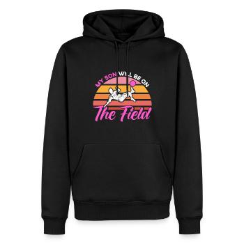 Sportfan Fußball Mama Fußball Geschenk - Männer Premium Bio Hoodie - Schwarz - Vorne - Nico (187cm)