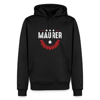 Maurer Beruf - Männer Premium Bio Hoodie - Schwarz - Vorne - Nico (187cm)