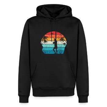 Retro Basketball Spieler - Vintage Spielball - Männer Premium Bio Hoodie - Schwarz - Vorne - Nico (187cm)