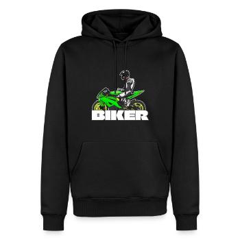Motorcycle Lifestyle / Motorrad / Motorräder biker - Männer Premium Bio Hoodie - Schwarz - Vorne - Nico (187cm)