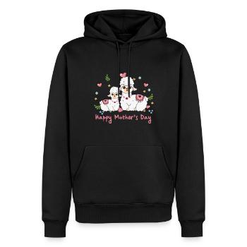 Animal Mom Llama for Mother s Day - Men’s Premium Organic Hoodie - black - Front - Nico (187cm)