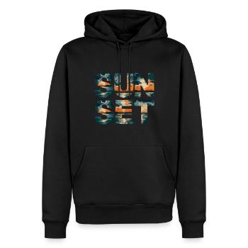 Strand Sunset Beach Sonnenuntergang Meer - Männer Premium Bio Hoodie - Schwarz - Vorne - Nico (187cm)