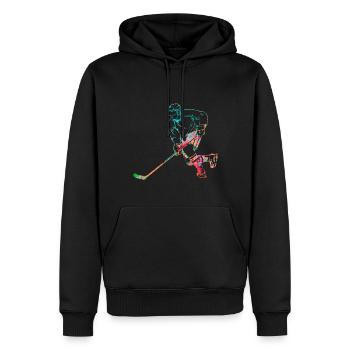 Eishockey - Männer Premium Bio Hoodie - Schwarz - Vorne - Nico (187cm)