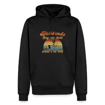 Buy and hold until I´m old / Aktien - Männer Premium Bio Hoodie - Schwarz - Vorne - Nico (187cm)