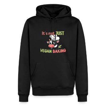 It´s not just vegan baking - Männer Premium Bio Hoodie - Schwarz - Vorne - Nico (187cm)