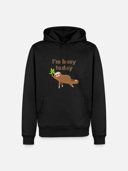 I'm busy today - Men’s Premium Organic Hoodie - black