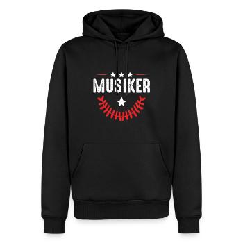 Musiker Beruf - Männer Premium Bio Hoodie - Schwarz - Vorne - Nico (187cm)