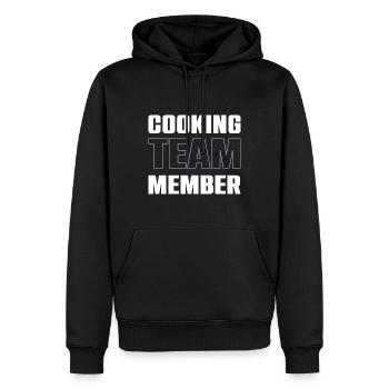Cooking Team - Männer Premium Bio Hoodie - Schwarz - Vorne - Nico (187cm)