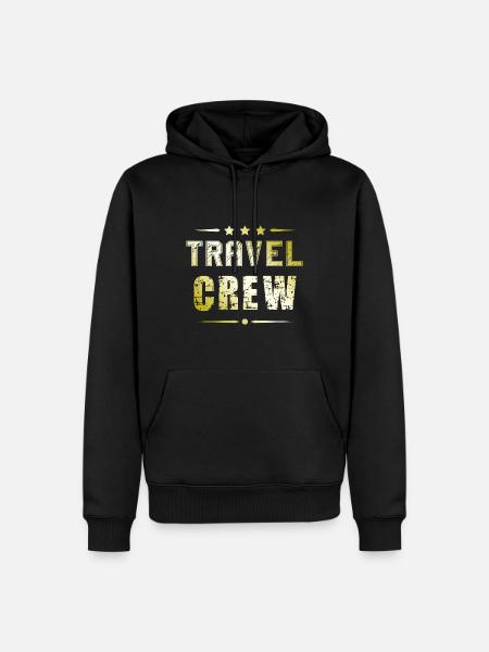 Travel Crew - Men’s Premium Organic Hoodie - black