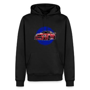 Jdm Halloween edition / Tuning Mechaniker Kostüm - Männer Premium Bio Hoodie - Schwarz - Vorne - Nico (187cm)