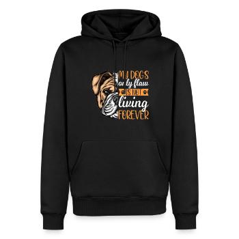 Le seul défaut du berger allemand - Sweat à capuche Premium bio Homme - noir - Devant - Nico (187cm)